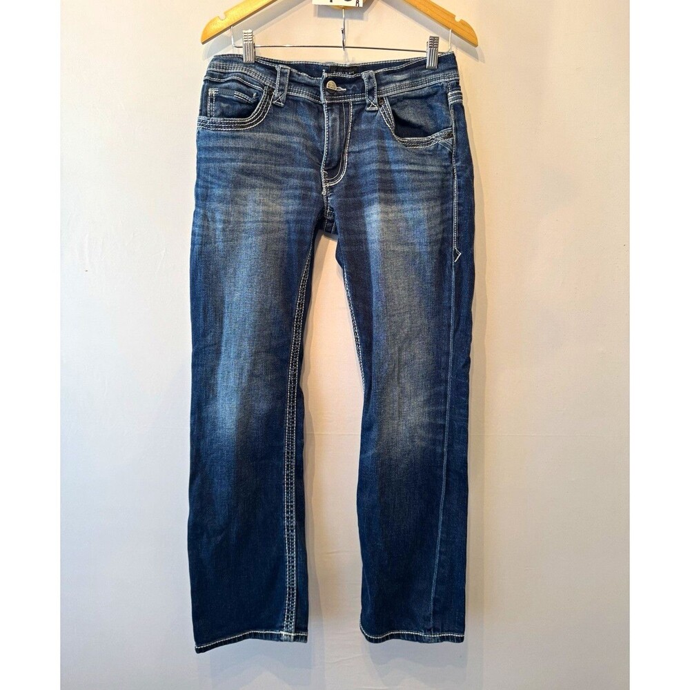Buckle Black Men’s Slim Bootcut Stretch Denim Jeans Blue Mid Rise Size 30